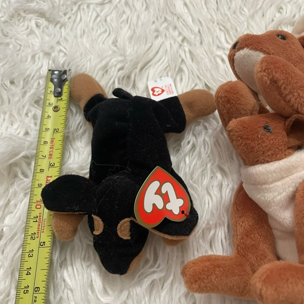 Ty Plush Kangaroo and Dog Duo - Brown and Black